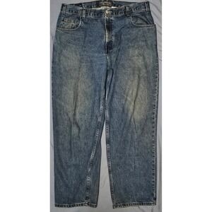 Levis Silver‎ Tab Jeans Baggy Fit Acid Wash Denim Pants W38 L32